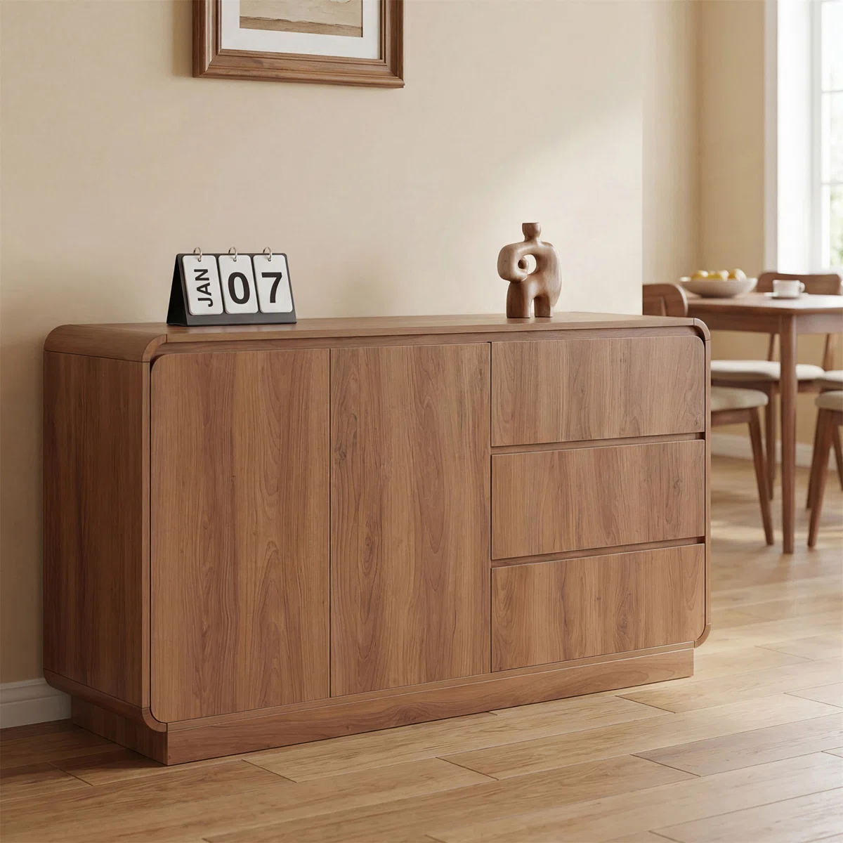 DARONA Lemari Kabinet Kayu Jati Minimalis Modern