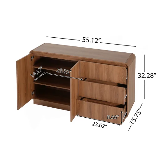 DARONA Lemari Kabinet Kayu Jati Minimalis Modern