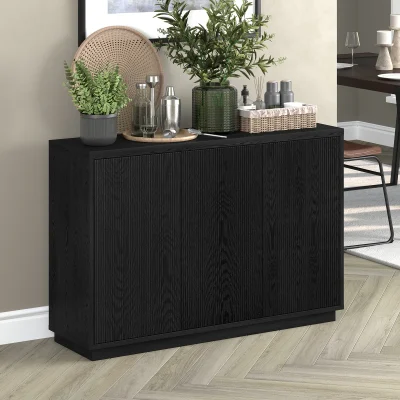 Dera Lemari Kabinet Plywood Tacosheet Hitam Minimalis