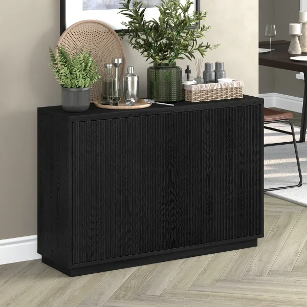 Dera Lemari Kabinet Plywood Tacosheet Hitam Minimalis