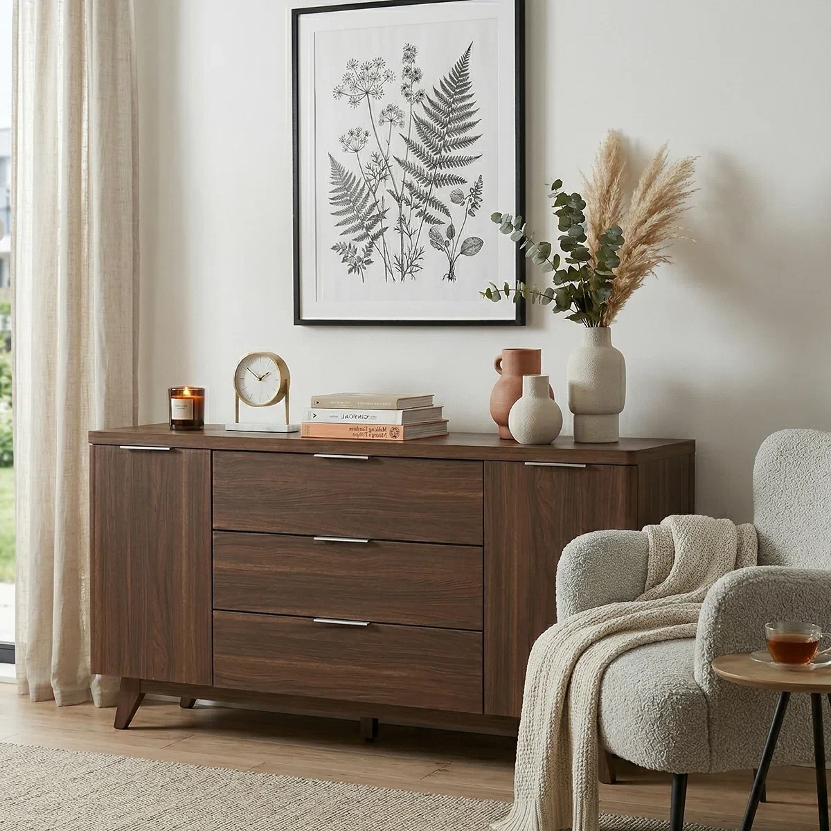 Ereco Bufet Credenza Scandianvian Kayu Jati1