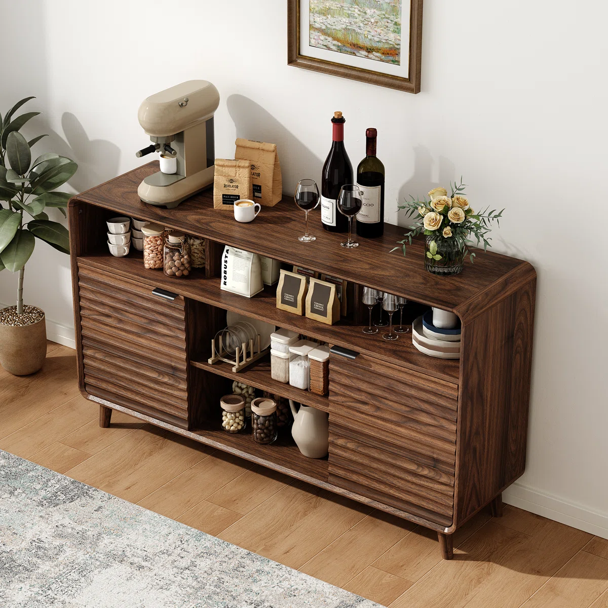 Gana Lemari Kabinet Retro Kayu Jati Minimalis1