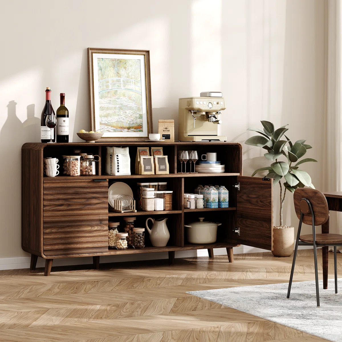 Gana Lemari Kabinet Retro Kayu Jati Minimalis2