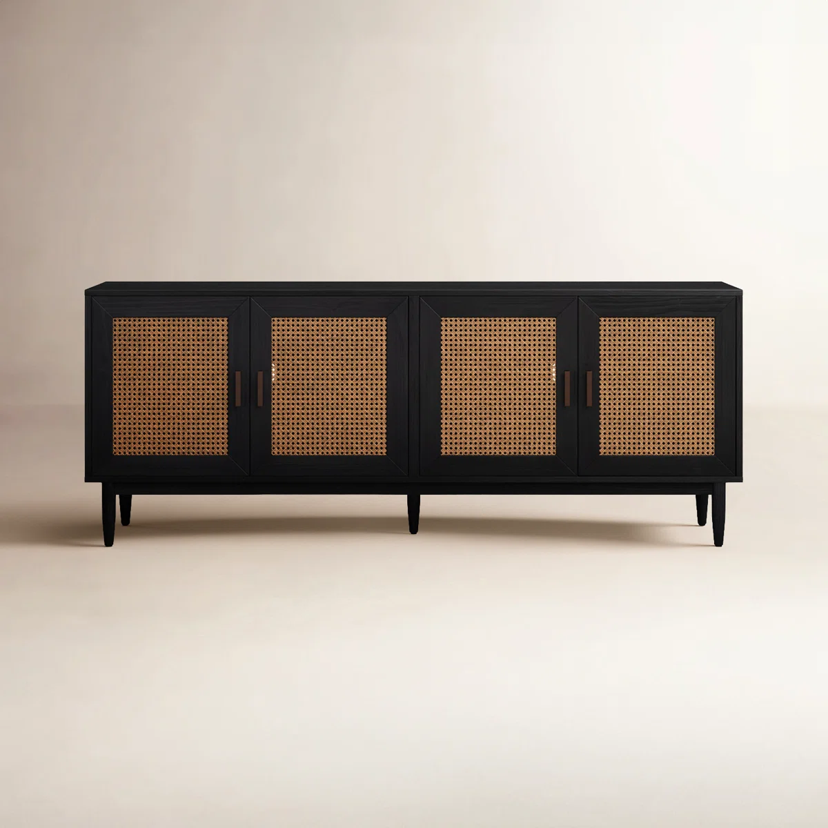 Genio Lemari Kabinet Retro Pintu Rotan Tacosheet Hitam1