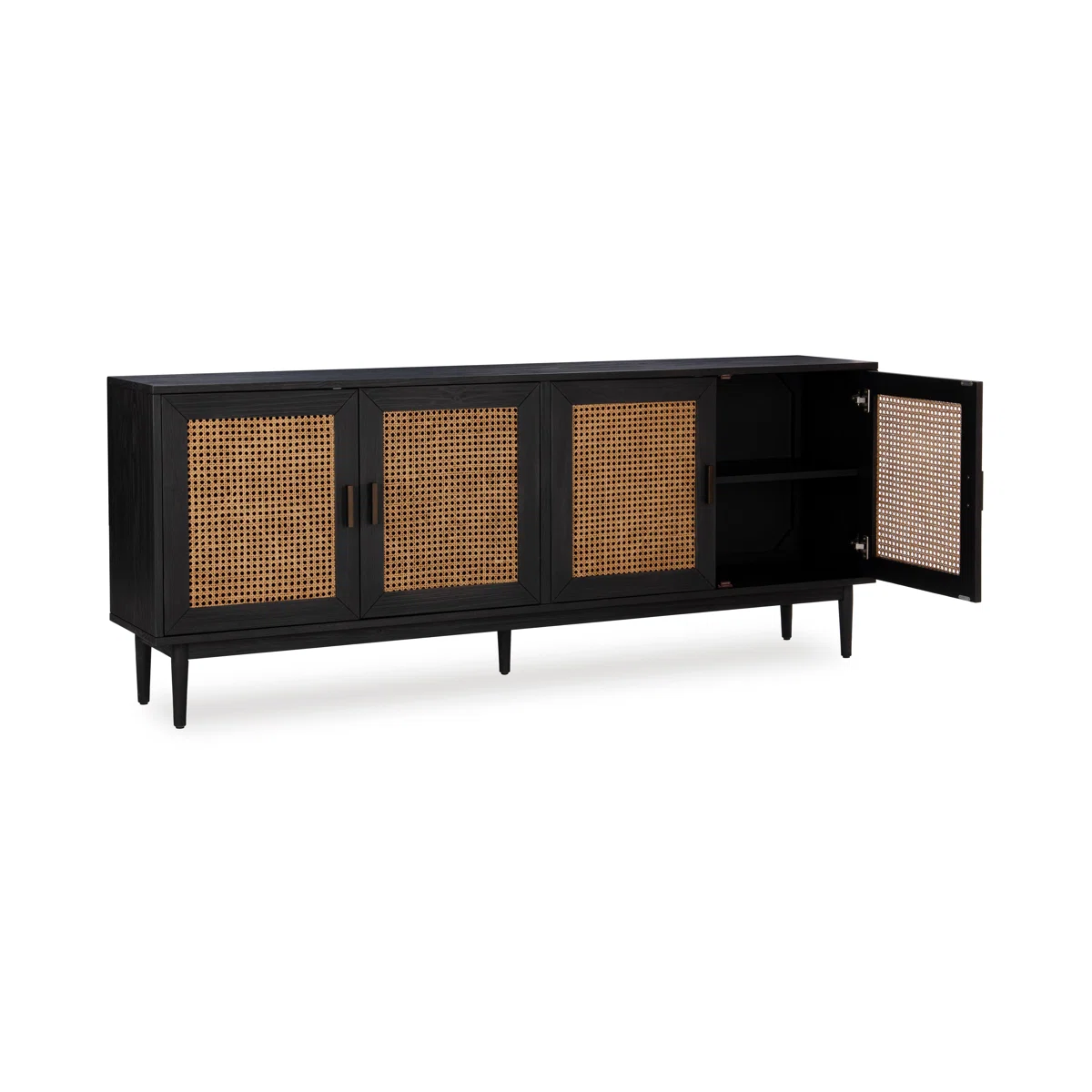 Genio Lemari Kabinet Retro Pintu Rotan Tacosheet Hitam4