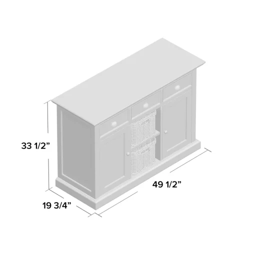 GRENA Lemari Kabinet 2 Pintu 3 Laci Cat Duco Minimalis