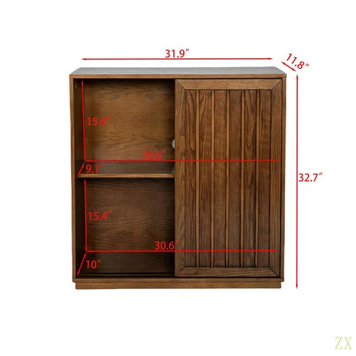 HAKI Lemari Kabient 2 Pintu Sliding Kayu Jati Minimalis