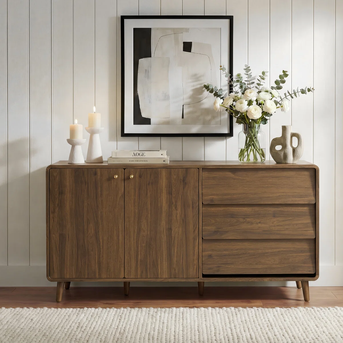Hatta Lemari Kabinet Multifungsi Retro Kayu Jati