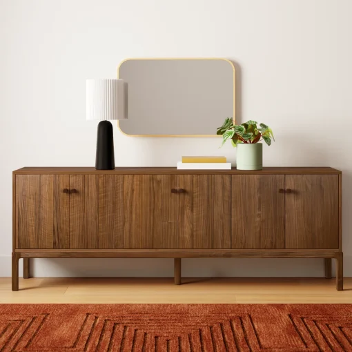 JACOB Lemari Kabinet 6 Pintu Kayu Jati Minimalis Modern