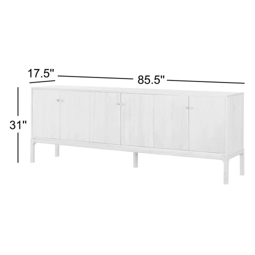 JACOB Lemari Kabinet 6 Pintu Kayu Jati Minimalis Modern