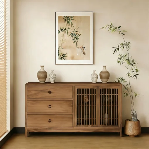 JADEN Lemari Kabinet Jati Chinese Style Minimalis Modern