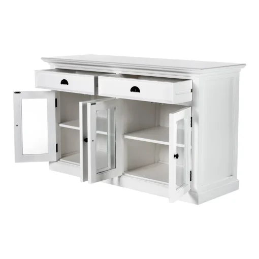 JEREMY Lemari Kabinet 4 Pintu 2 Laci Serbaguna Cat Duco