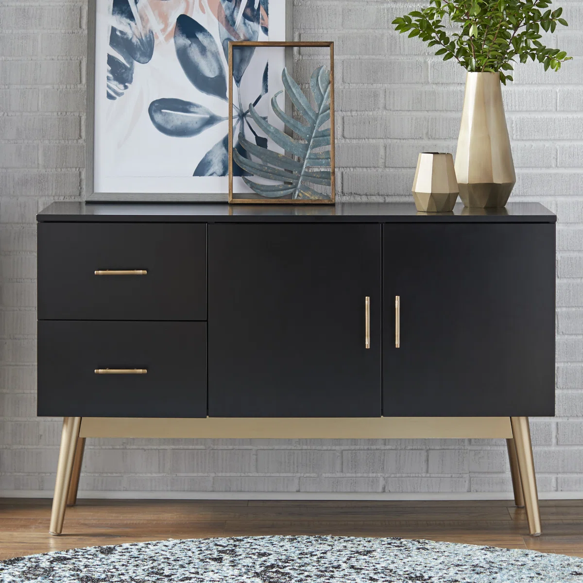 Keista Kabinet Credenza Modern Cat Duco Kaki Retro