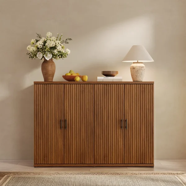 Kenya Lemari Kabinet 4 Pintu Unik Jati Modern Style