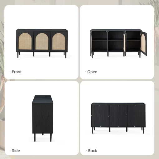 KERLA Lemari Kabinet 3 Pintu Rotan Plywood Tacosheet