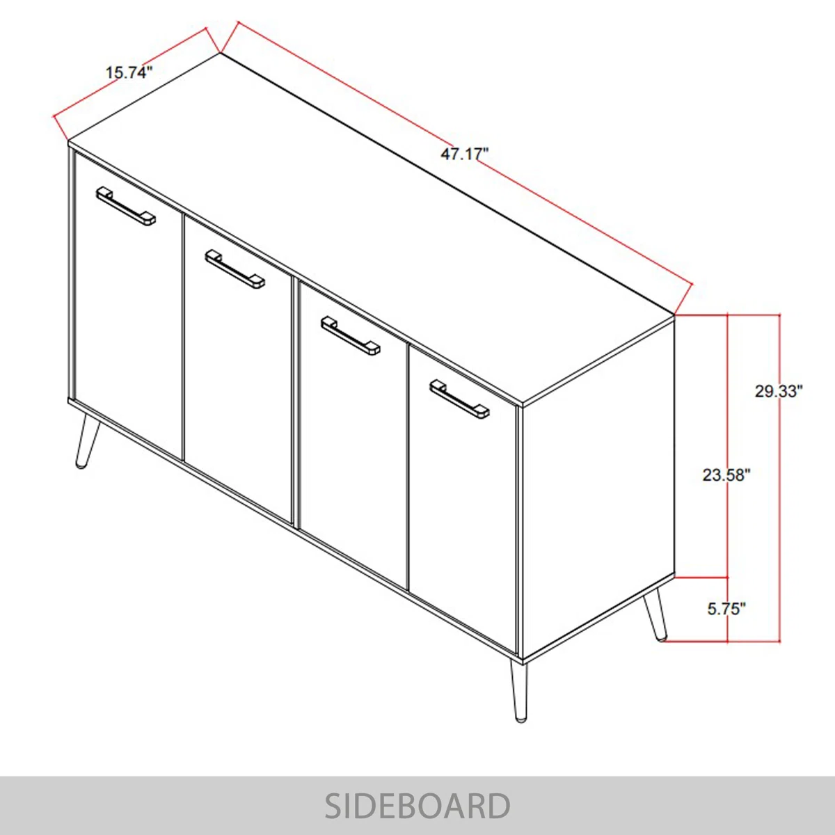 Klevar Lemari Kabinet Plywood Tacosheet Dark Gray5