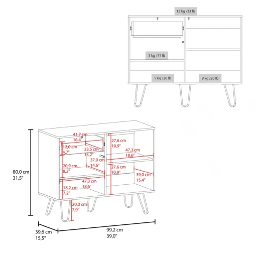 LATANI Credenza Cabinet Plywood Tacosheet Minimalis