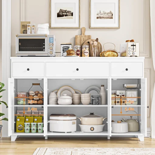 LAUREN Lemari Kabinet Scandinavian Cat Duco Putih