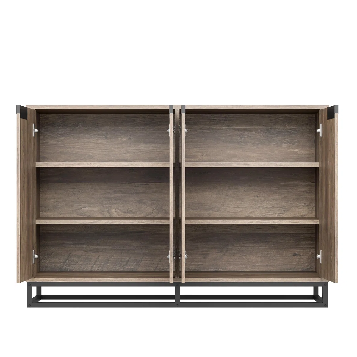 Lecco Lemari Kabinet 4 Pintu Plywood Hpl Motif Kayu5