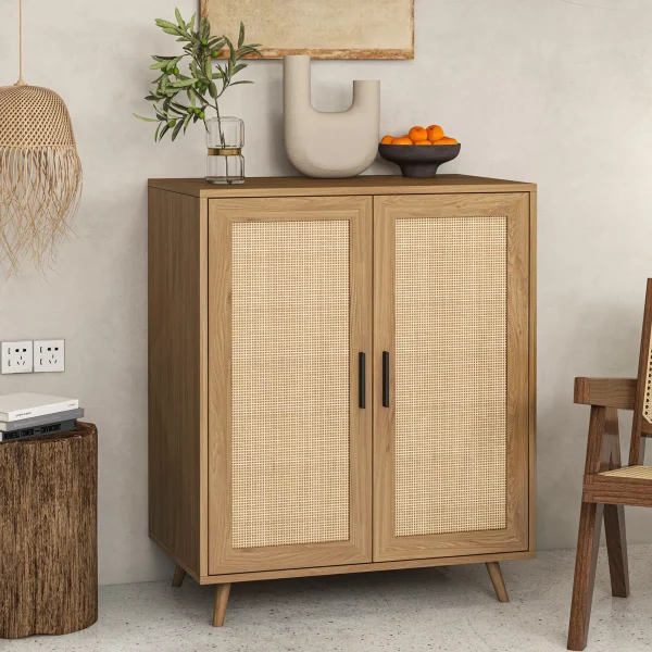 Lema Lemari Kabinet Rotan Kaki Retro Kayu Jati