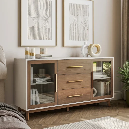 LISENA Credenza Cabinet Storage Serbaguna Plywood