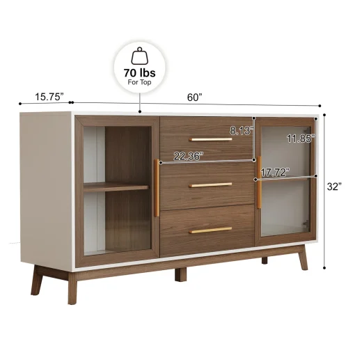 LISENA Credenza Cabinet Storage Serbaguna Plywood