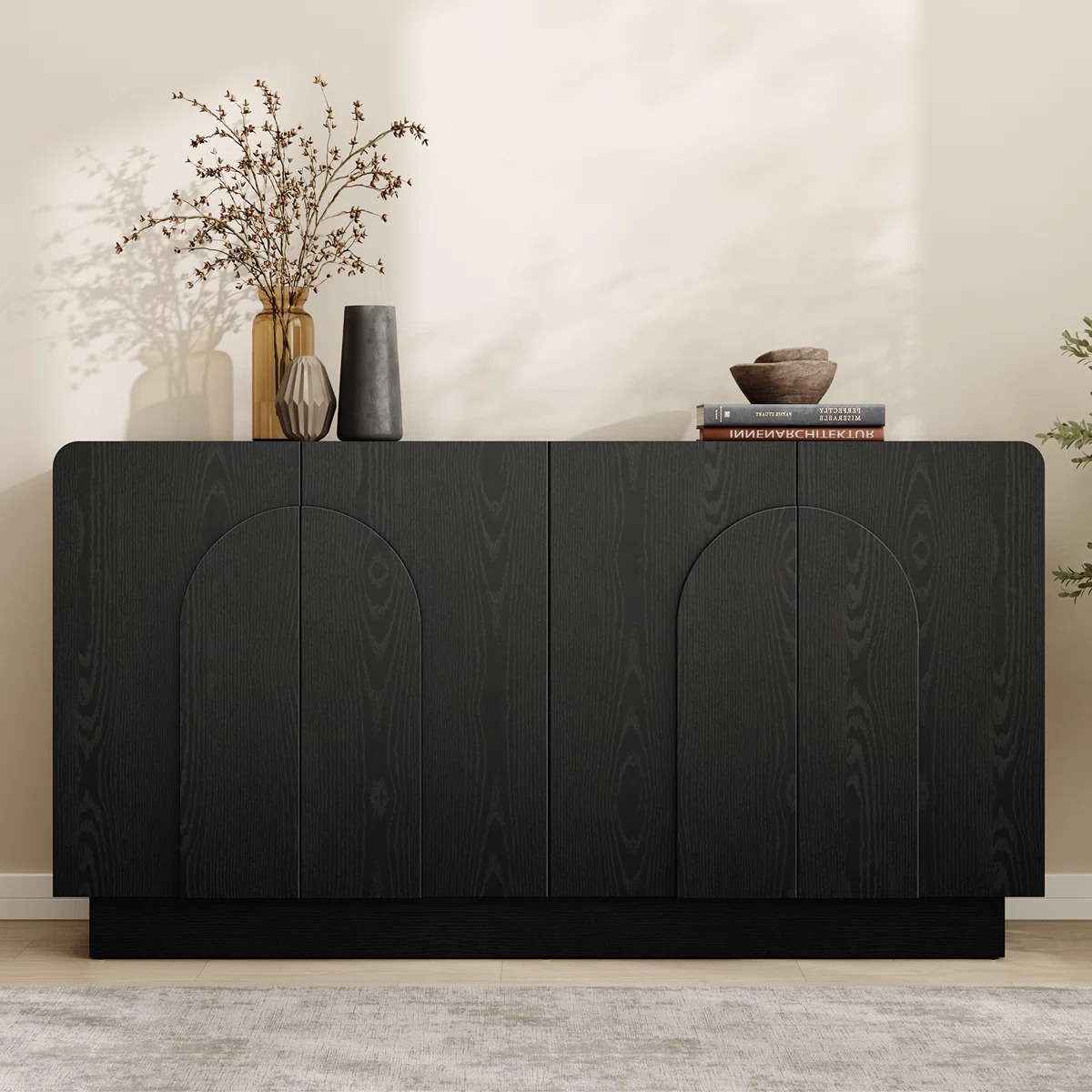 Malla Lemari Kabinet 4 Pintu Tacosheet Hitam2