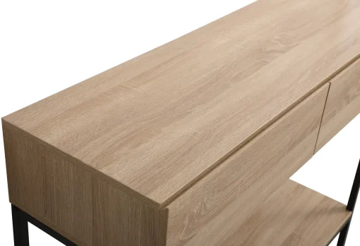MARCO Meja Konsol Besi Plywood Tacosheet Motif Kayu