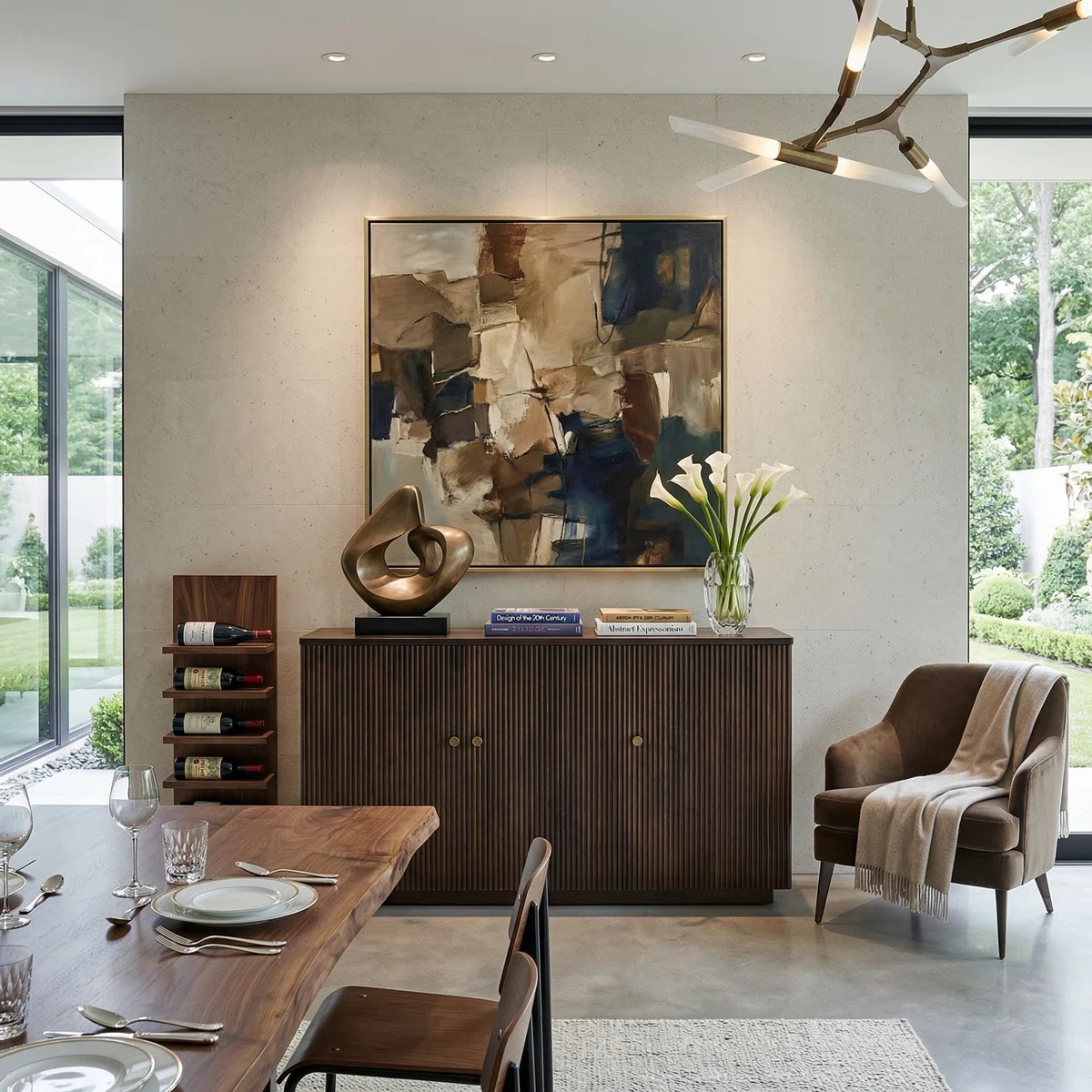 Marta Lemari Kabinet Pintu Unik Kayu Jati Modern4