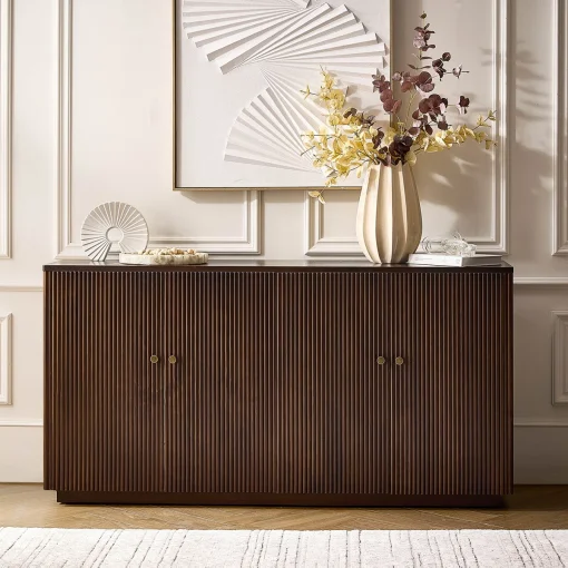 MARTHA Credenza Cabinet 4 Pintu Desain Unik Minimalis
