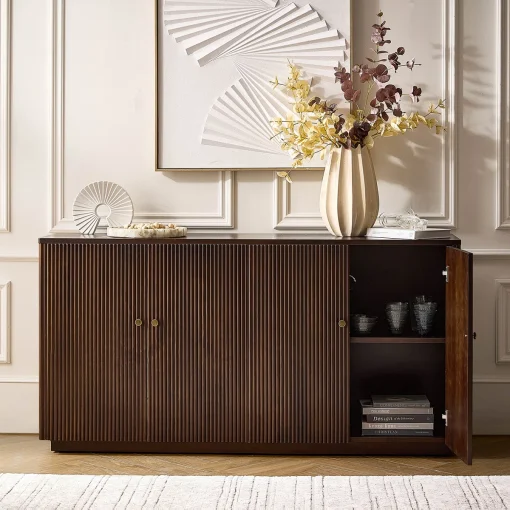 MARTHA Credenza Cabinet 4 Pintu Desain Unik Minimalis