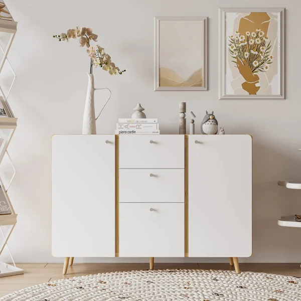 GELLA Lemari Kabinet Retro 2 Pintu 3 Laci Kayu Jati