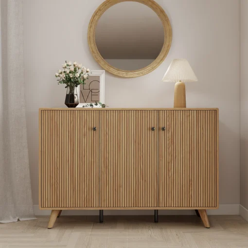 OLIVERA Lemari Kabinet Retro Kayu Jati Minimalis