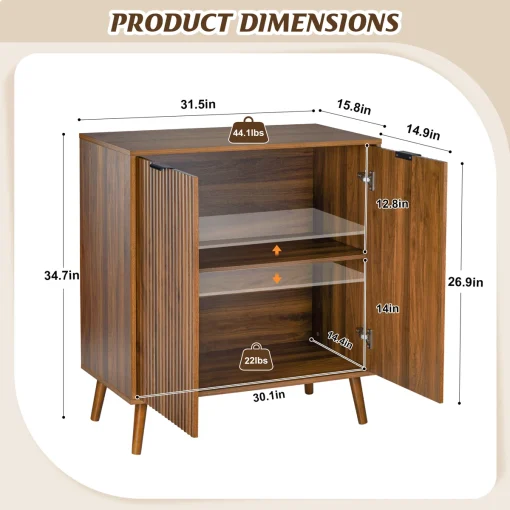 RAKA Lemari Kabinet Retro 2 Pintu Kayu Jati Modern