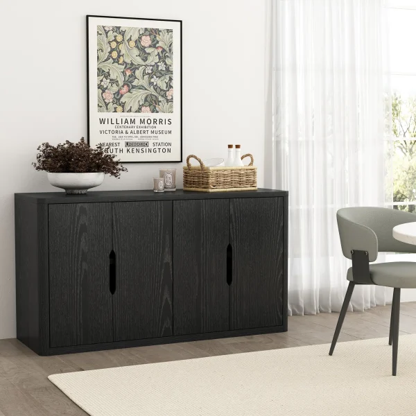 Remma Lemari Kabinet Plywood Tacosheet Hitam Minimalis