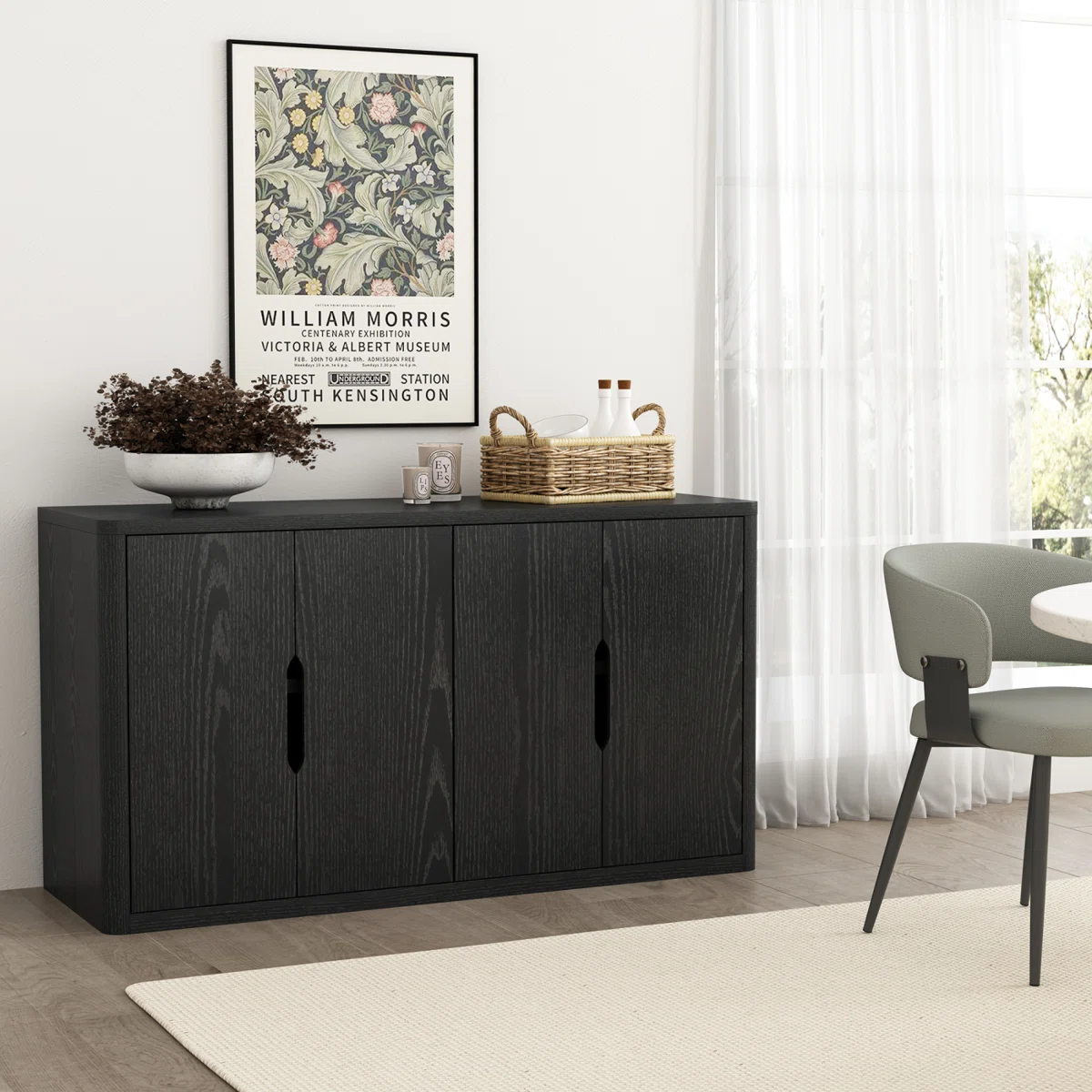 Remma Lemari Kabinet Plywood Tacosheet Hitam Minimalis