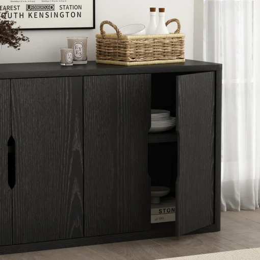 REMMA Lemari Kabinet Plywood Tacosheet Hitam Minimalis