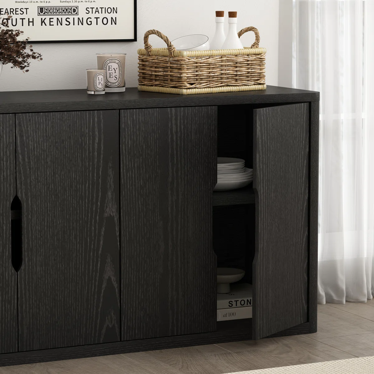 Remma Lemari Kabinet Plywood Tacosheet Hitam Minimalis1