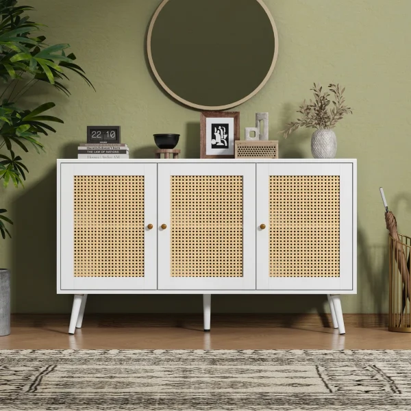 Remon Lemari Kabinet Retro Rotan Cat Duco