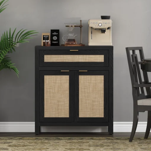 SAKURA Lemari Kabinet Pintu Rotan Plywood Tacosheet