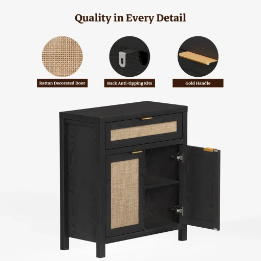 SAKURA Lemari Kabinet Pintu Rotan Plywood Tacosheet