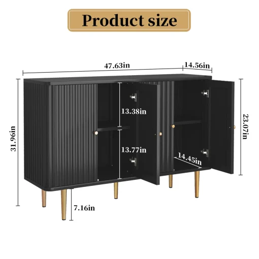 SELLA Lemari Kabinet 4 Pintu Cat Duco Minimalis Modern