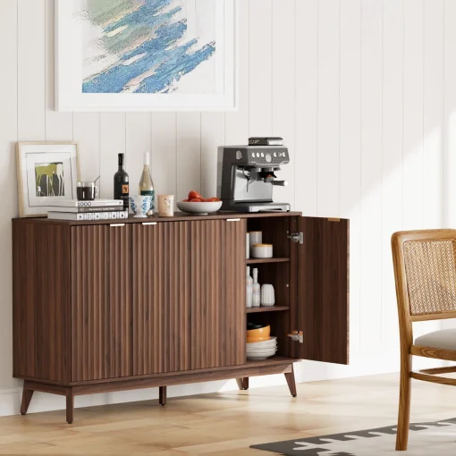 SEYLA Lemari Kabinet Scandinavian Minimalis Kayu Jati