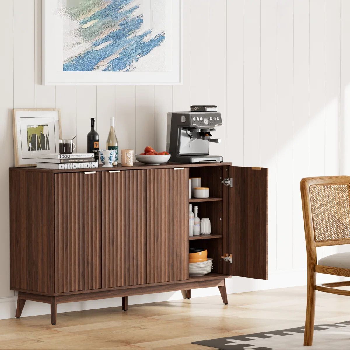 Seyla Lemari Kabinet Scandinavian Kayu Jati1