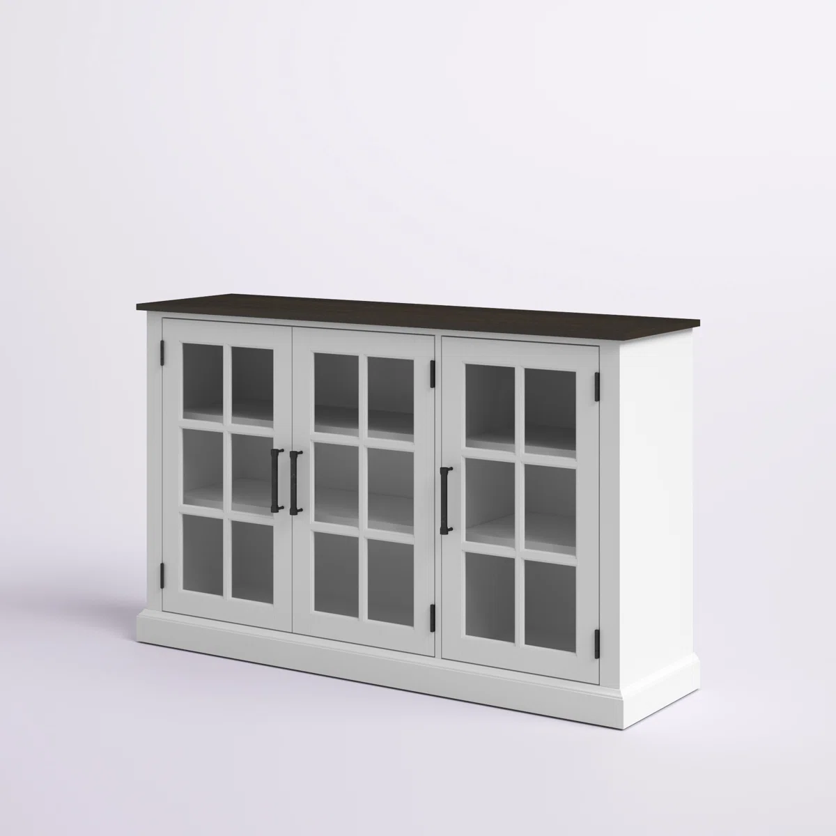 Taleka Lemari Kabinet Duco 3 Pintu Kaca Top Kayu2