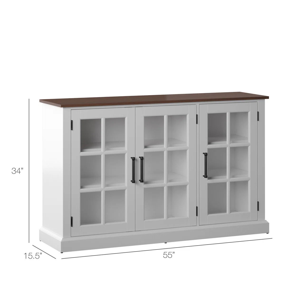 Taleka Lemari Kabinet Duco 3 Pintu Kaca Top Kayu3