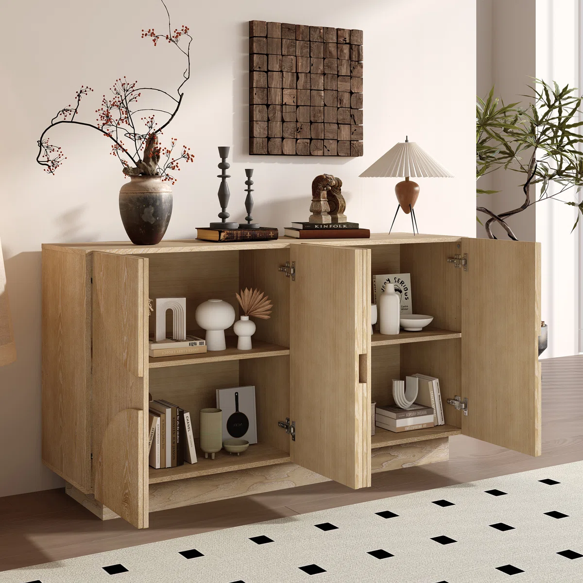 Terena Lemari Kabinet Plywood Tacosheet Natural Serat3