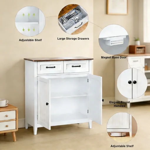 WINKA Lemari Kabinet 2 Pintu Cat Duco Minimalis