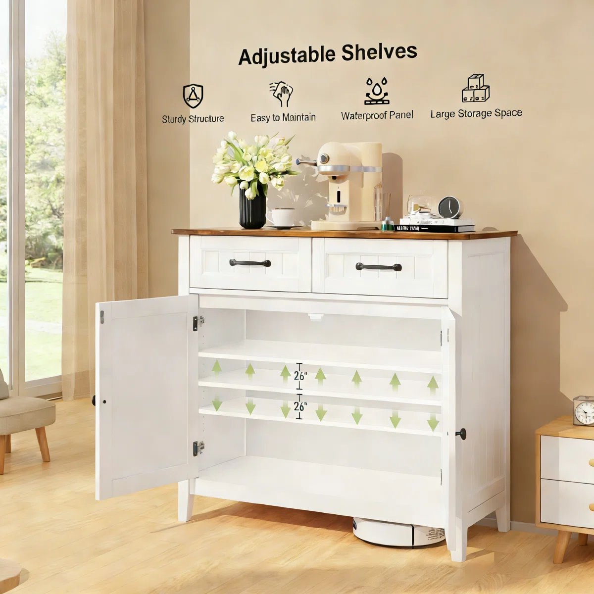 Winka Lemari Kabinet 2 Pintu Cat Duco Minimalis3