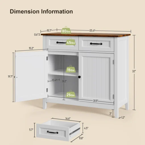 WINKA Lemari Kabinet 2 Pintu Cat Duco Minimalis